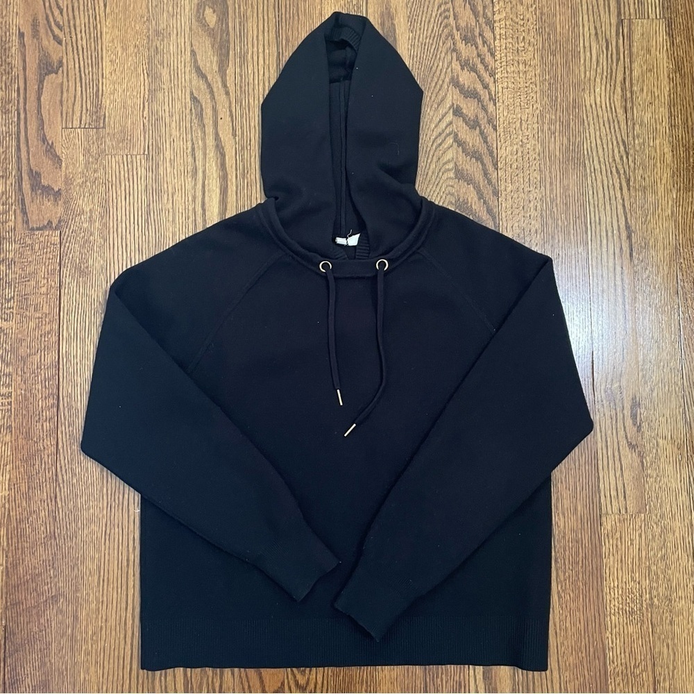 Moth Anthropologie Women's Extra Small Sweater Hoodie Long Sleeve Black